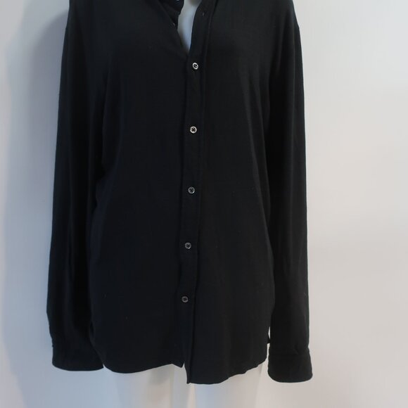 Mens Malo Black Button Down Linen Stretch Blend Shirt 58 US/XL - Picture 6 of 12